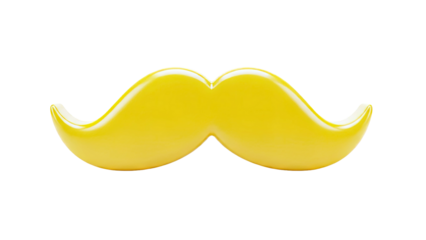 Bright Yellow Mustache Shape
