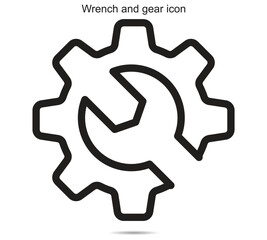 Wrench and gear icon