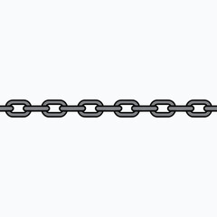 Obraz premium Simple chain illustration on white background