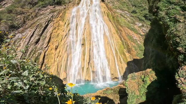 Cascadas de El Chiflon,Chiflon waterfalls,Centro Ecoturistico Cascadas el Chiflon, Chiapas state of Mexico near borders with Guatemala,panorama landscape view