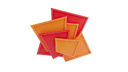 Abstract Geometric Shapes in Red and Orange