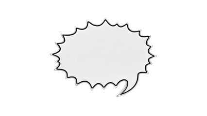 Empty Speech Bubble with Jagged Edges