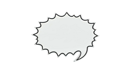 Empty Speech Bubble with Jagged Edges