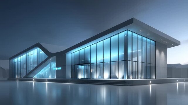 Futuristic City Technology Building Design Concept Display