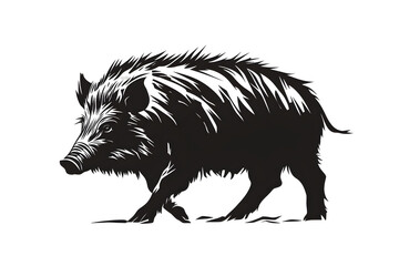 Wild Boar Silhouette: This striking silhouette showcases the rugged beauty of a wild boar. With its strong physique and bristly mane, it embodies the untamed spirit of the wilderness.