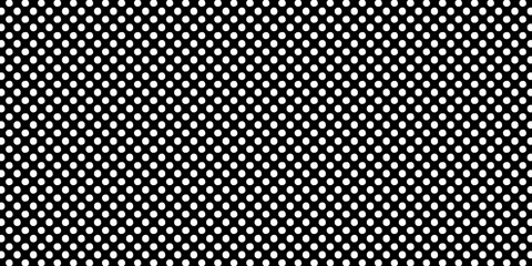 Seamless monochrome pattern with polka dots. Dotted background. Endless decorative linear round texture. Black and white decorative element. Geometric pointillist texture.