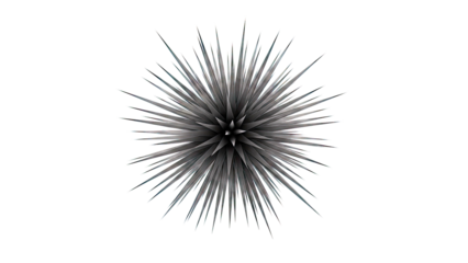 Black spiky abstract form