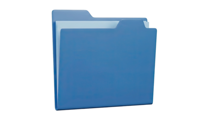 Blue File Folder with Documents