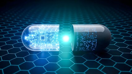 Digital Data Transfer and Cloud Technology Concept