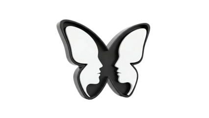 Butterfly Illusion with Silhouetted Faces