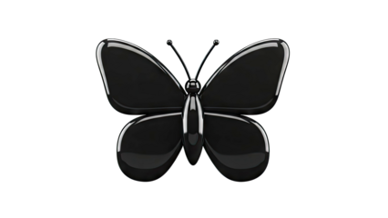 Glossy Black Butterfly