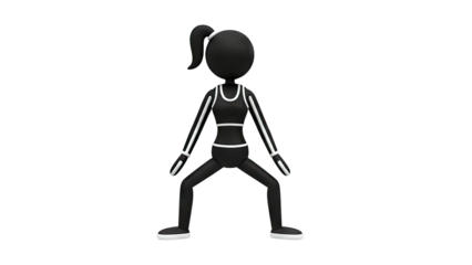 3D Female Figure in Workout Attire