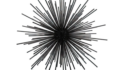 Naklejka premium Abstract Black Starburst Sculpture
