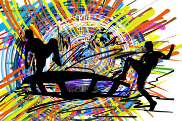 Teqball​ across​ ​the​ table​ s​port​ art​ world​ ​motion​ concept​