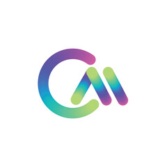 LETTER CM LOGO MULTICOLOR GRADIENT