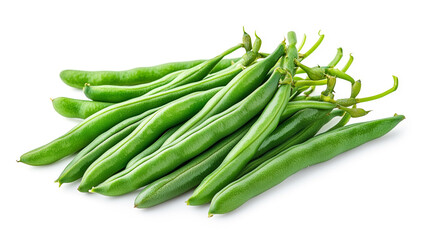 Fototapeta premium Green beans isolated on a white background