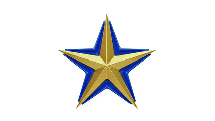 Obraz premium Gold and Blue Star Emblem