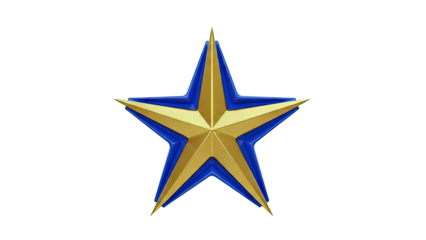 Gold and Blue Star Emblem