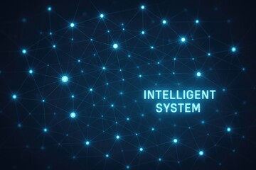 Intelligent system network connections, futuristic technology, global network, data science.