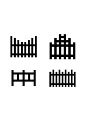 Obraz premium Set of Fence Icon. Simple Fence Icon Set Fot Web Design With White Background.