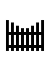 Obraz premium Fence Icon. Simple Fence Icon For Web Design With White Background.