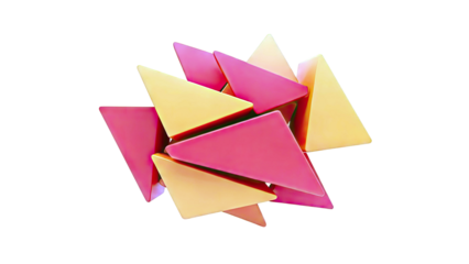 Pile of Red and Orange Triangles