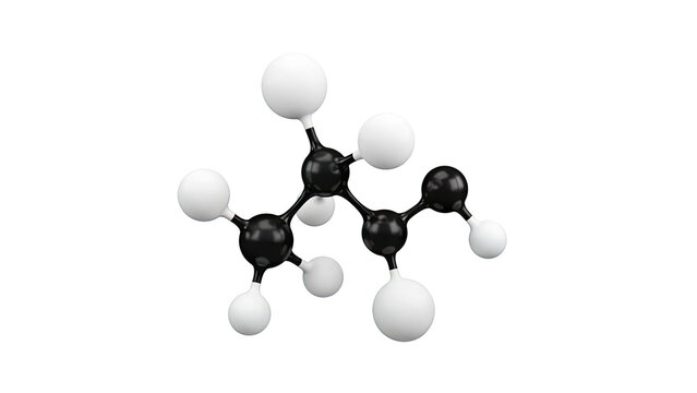 3D model of an alkene molecule