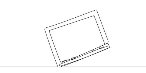 Continuous line blackboard art line art on transparent background Editable stroke. © Proongnee