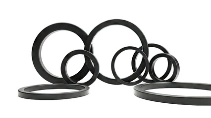 Assortment of Black O-Rings