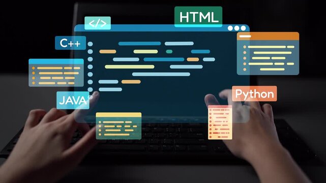 Software development with coding overlays, programming languages, developer tools, mobile app creation, and advanced programming for digital product development and software solutions. Muxer