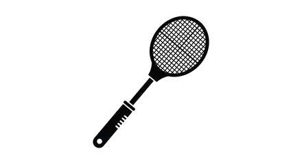 A striking black silhouette of an electric fly swatter a useful tool for pest control silhouette © nhpvect02