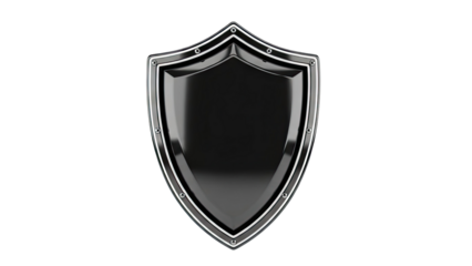 Black Shield with Chrome Trim