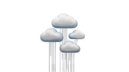 Abstract Cloud Installation with Hanging Strands