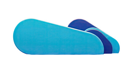 Abstract Blue Curved Shapes