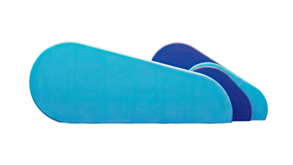 Abstract Blue Curved Shapes