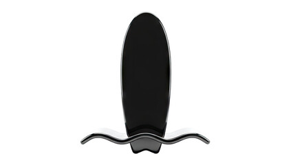 Black Surfboard Rack with Wave Design