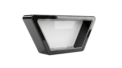 Black Triangular Shelf with Silver Trim