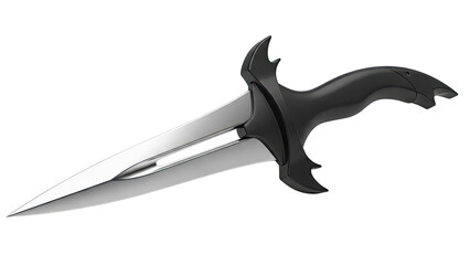 Fantasy Dagger with Black Handle and Silver Blade