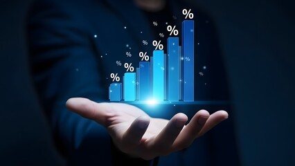 Business Growth Concept – Analytics, Financial Statistics, Profit Percentages, and Success Rate Increase