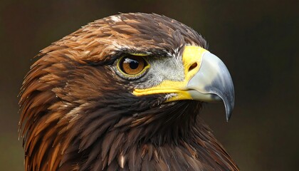 Obraz premium Majestic Golden Eagle Head Close-Up with Intense Gaze.