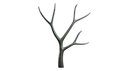 Minimalist Black Tree Branch Sculpture