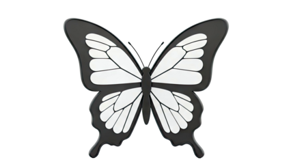 Monochromatic Butterfly Illustration