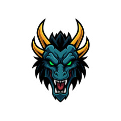 dragon head vector icon
