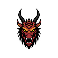 dragon head vector icon