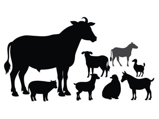 Obraz premium farm animals collection
