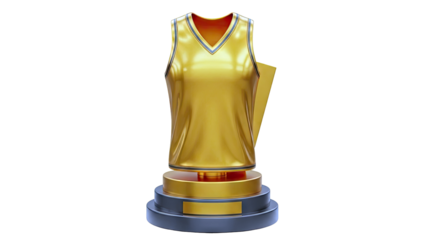 Golden Basketball Jersey Trophy