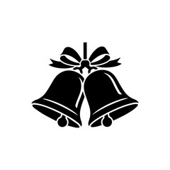 christmas bells with red ribbon