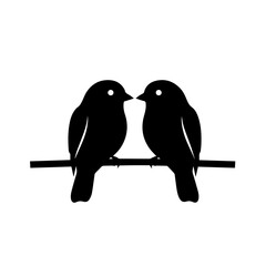 Valentine&rsquo;s Day Love Birds Silhouette