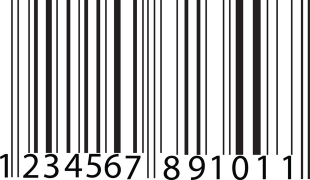 Black Barcode Label Illustration.
