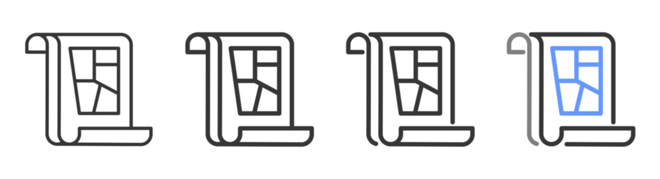 The Ultimate zoning Styles with Variations Line of icon set vector illustration 